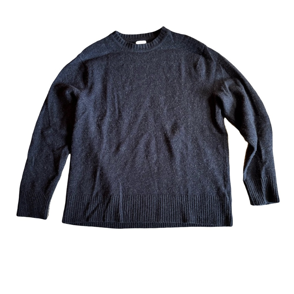 J Crew Rugged Merino Blend Sweater Crewneck, Blue Marled, Size‎ L/XL